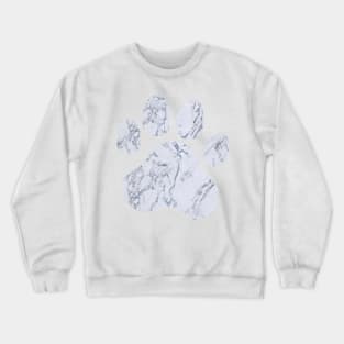 Marble Paw Print Crewneck Sweatshirt